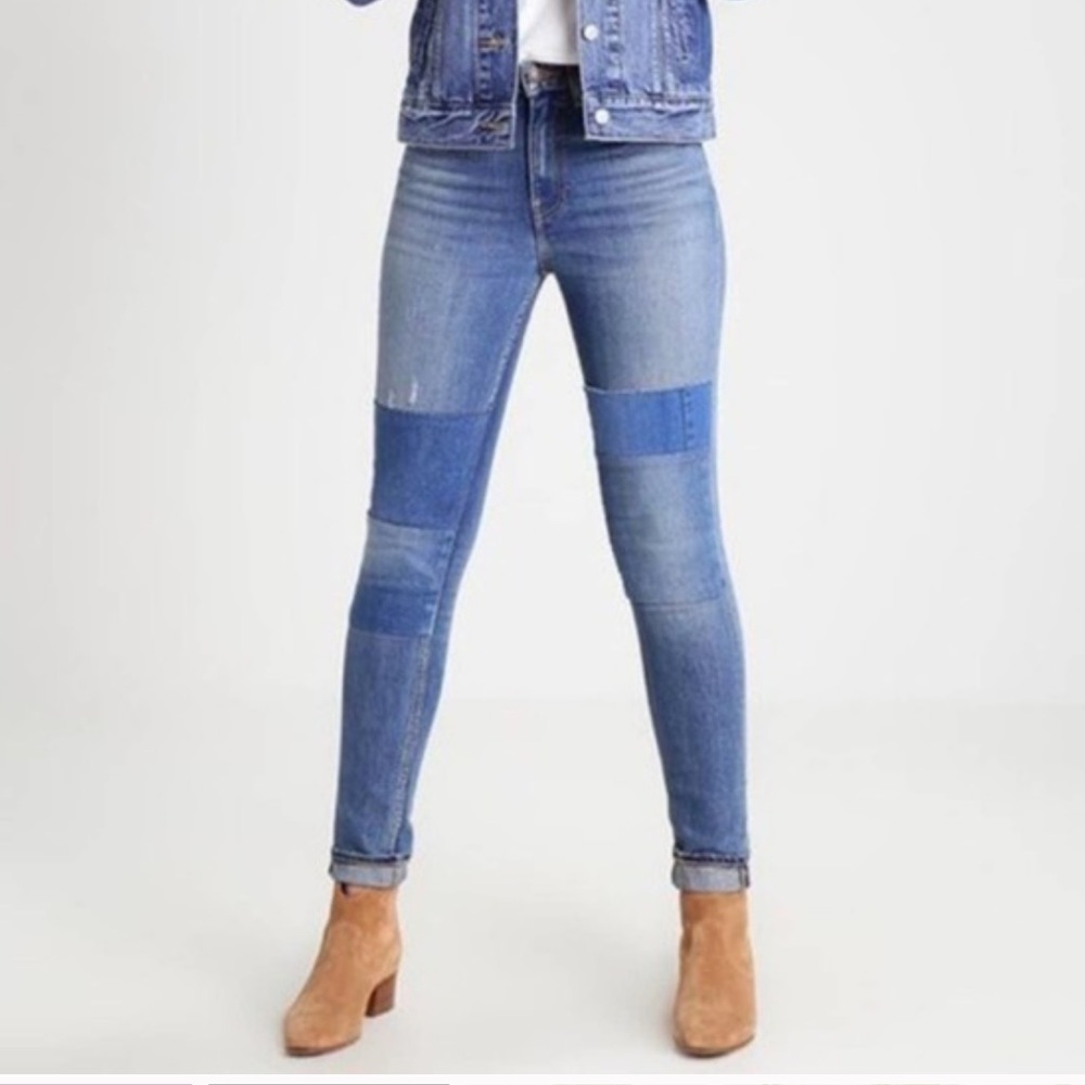 Levi's 721 Vintage High Rise Skinny Patchwork Jeans- Size 27